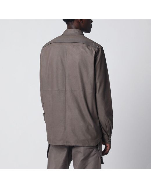 Rick Owens Brown Mud-Colored Cotton-Blend Shirt for men