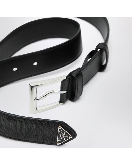 Prada Black Saffiano Belt for men