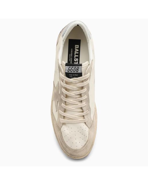 Sneaker ball star bianca/argento di Golden Goose Deluxe Brand in Natural da Uomo