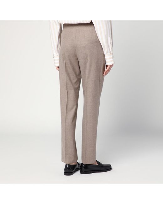Max Mara Natural Dove Cashmere Trousers