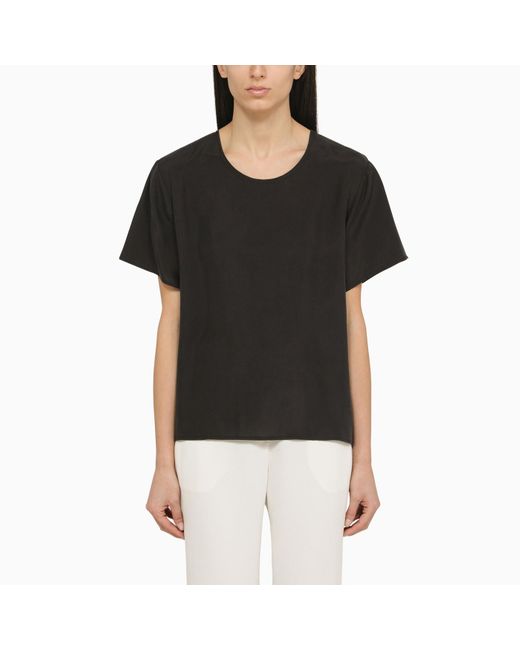 P.A.R.O.S.H. P.a.r.o.s.h. Black Silk T Shirt