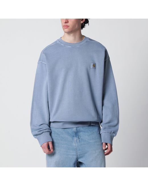 Carhartt Blue Nelson Gentle/Garment Dyed Sweatshirt for men