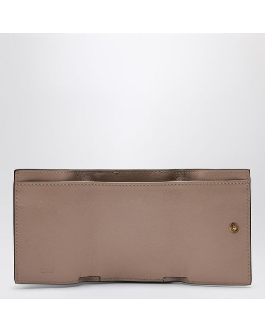 Chloé Natural Mini Paddington Trifold Leather Wallet