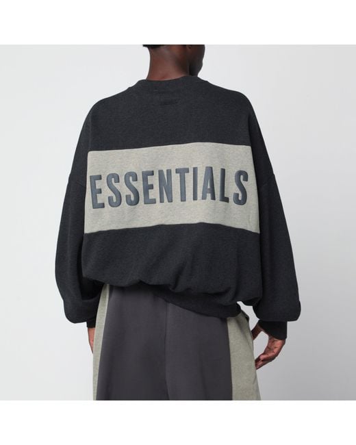 Fear Of God Black Dark Mélange Cotton Fleece Sweatshirt for men
