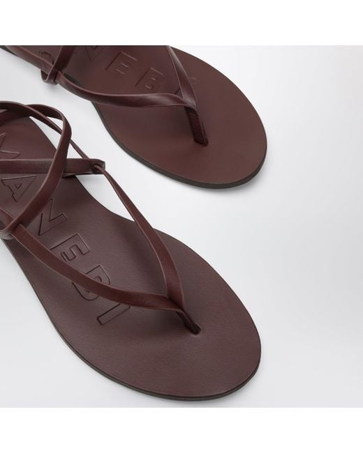 Manebí Brown Thong Sandals