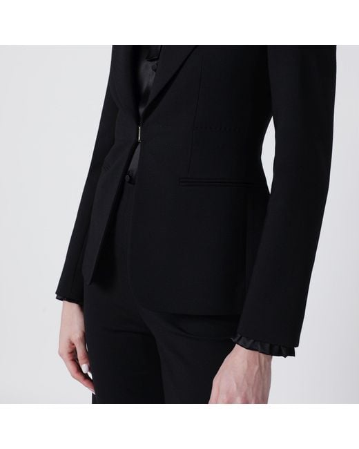 Gucci Black Stretch Wool Technical Jacket