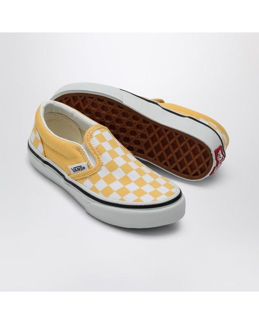 Vans Yellow Weiß/Gelbe Slipper Mit Karomuster