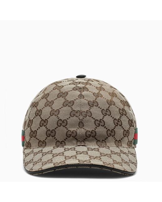 Cappellino da baseball con web di Gucci in Brown da Uomo