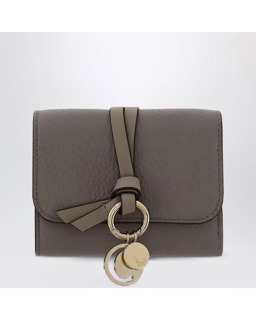 Chloé Gray Small Alphabet Trifold Wallet