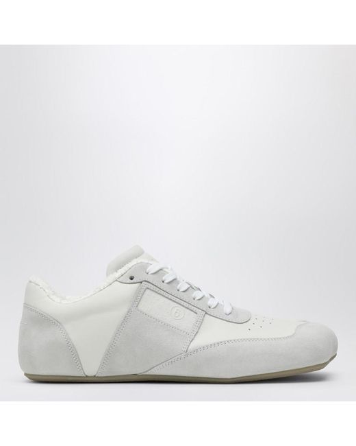 Baskets En Cuir Et Daim Blanc MM6 by Maison Martin Margiela pour homme en coloris White