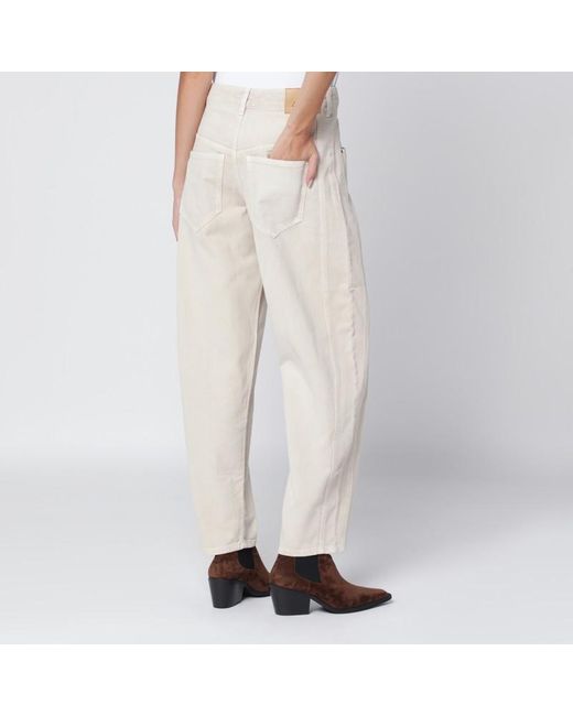 Pantalone écru in misto cotone di Isabel Marant in Natural