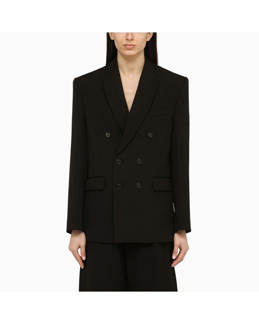 Wardrobe NYC Black Double-breasted Jacket In Wool