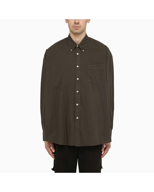 Our Legacy Brown Cotton Button Down Borrowed Bd Shirt for men