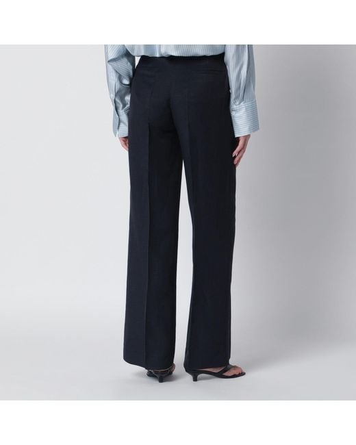 P.A.R.O.S.H. Blue Viscose Trousers