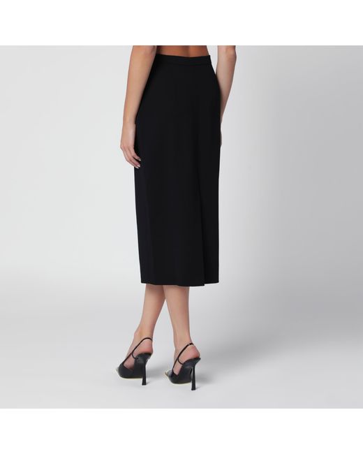 Alessandra Rich Black Midi Pencil Skirt