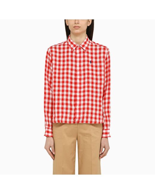 Polo Ralph Lauren Red White/ Linen Checked Shirt