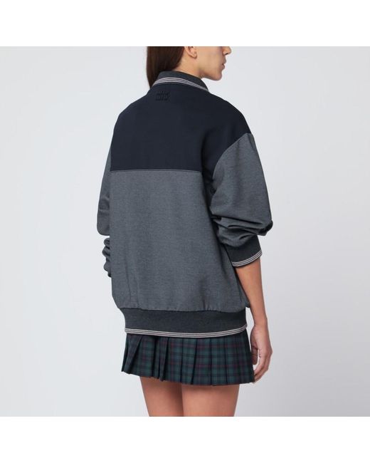 Sweat À Capuche Anthracite/Bleu Miu Miu en coloris Blue