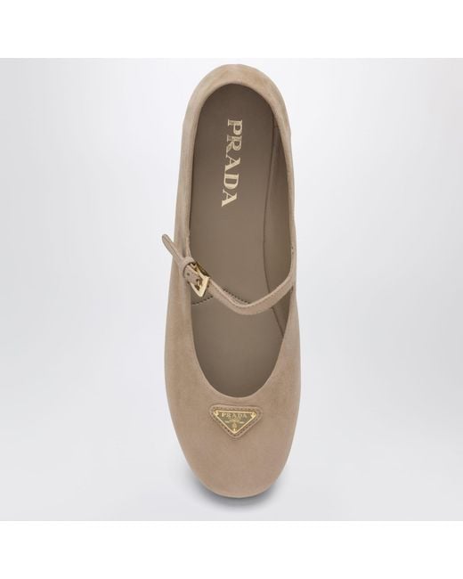 Prada Natural Ballet Flats