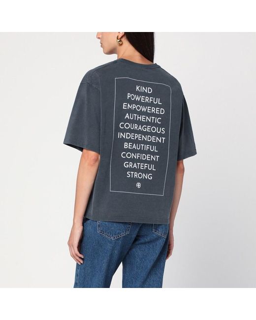 T-Shirt Rudy Empowerment Délavé Anine Bing en coloris Blue