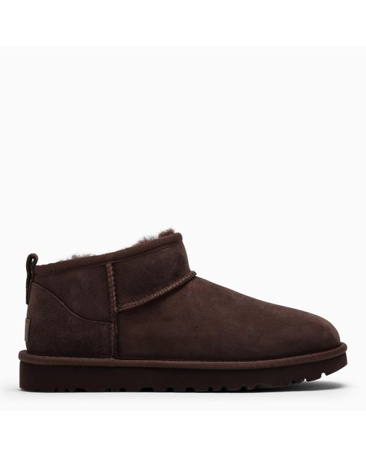 Ugg Brown Classic Ultra Mini Ankle Boots