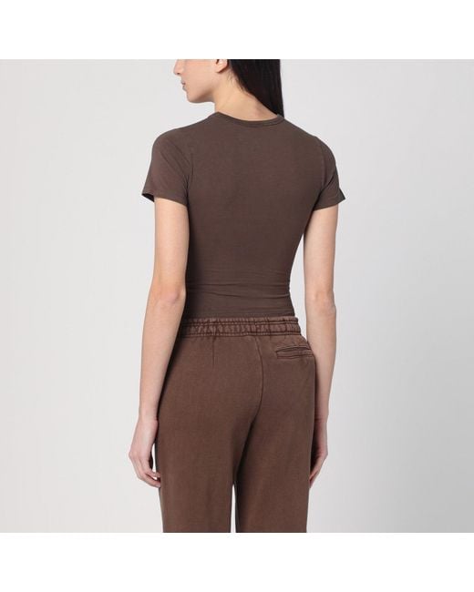 Entire studios Brown Cropped T-Shirt