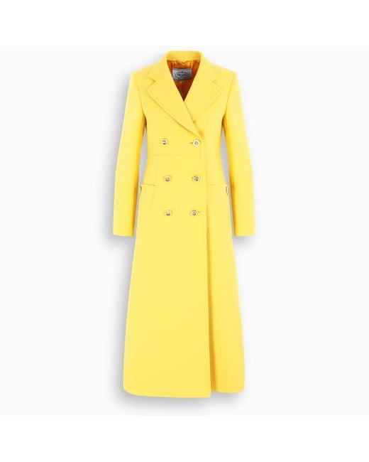 Prada Yellow Double-breasted Coat