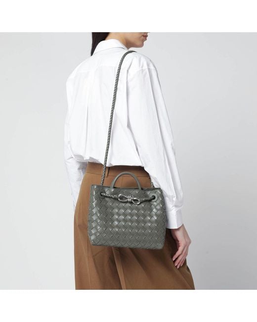 Bottega Veneta Gray Andiamo Small Bag
