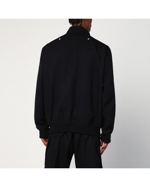 Rick Owens Schwarze Wolljacke Mit Reißverschluss in Black für Herren