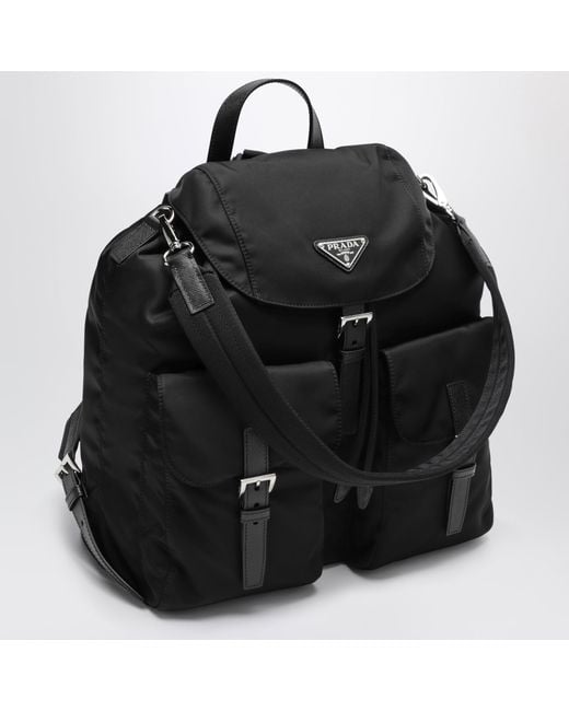 Prada Black Large Re-Nylon Backpack for men