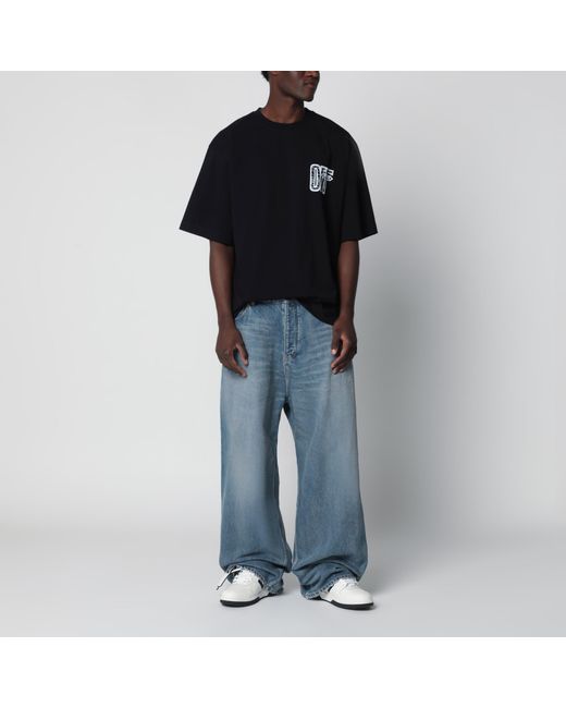 Off-White c/o Virgil Abloh Black Motion Arrow Logo T-Shirt for men