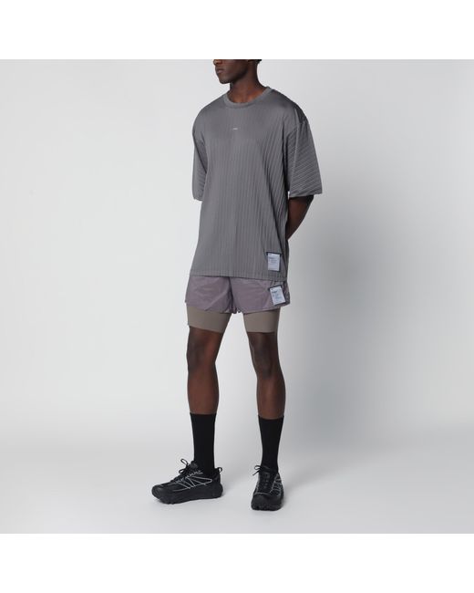 Satisfy Gray Auralite Pleated T-Shirt for men
