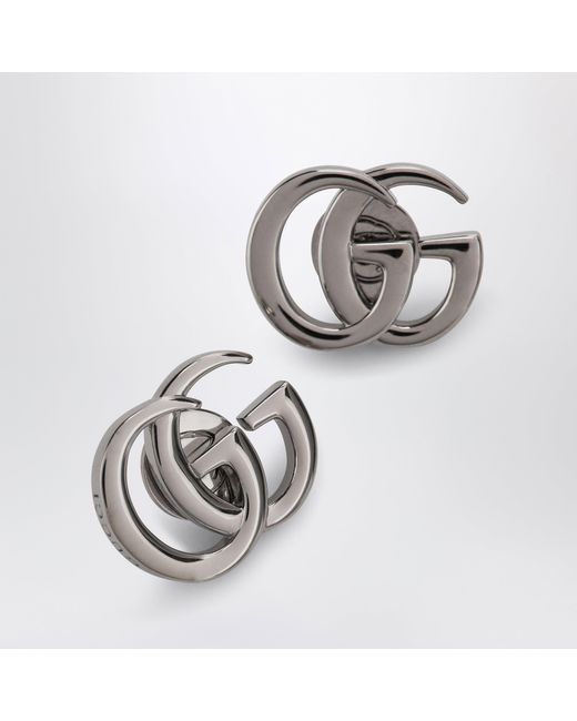 Gucci Metallic Tone Gg Marmont Brass Earrings