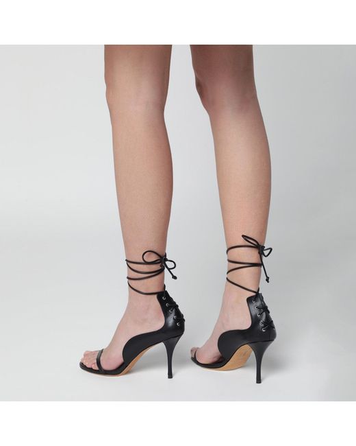 Jude Black Issa Leather Sandals
