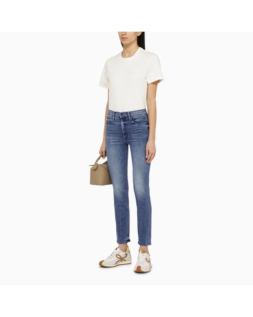 Mother Blue The Mid Rise Dazzler Ankle Denim Jeans