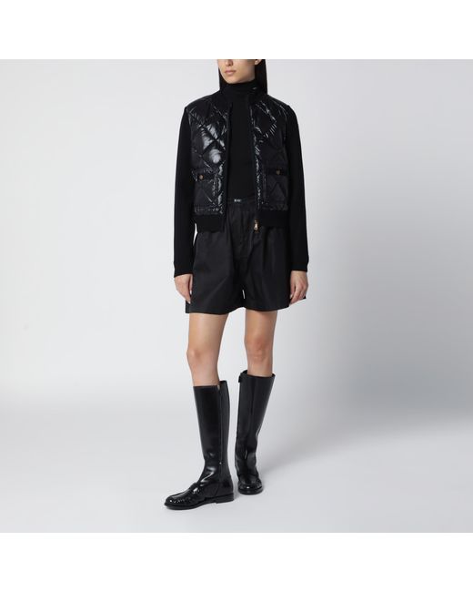 Moncler Black Padded Zip-Up Sweatshirt