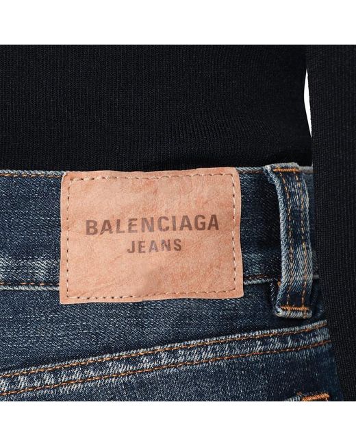 Balenciaga Blue Dark Bootcut Slim Fit Jeans