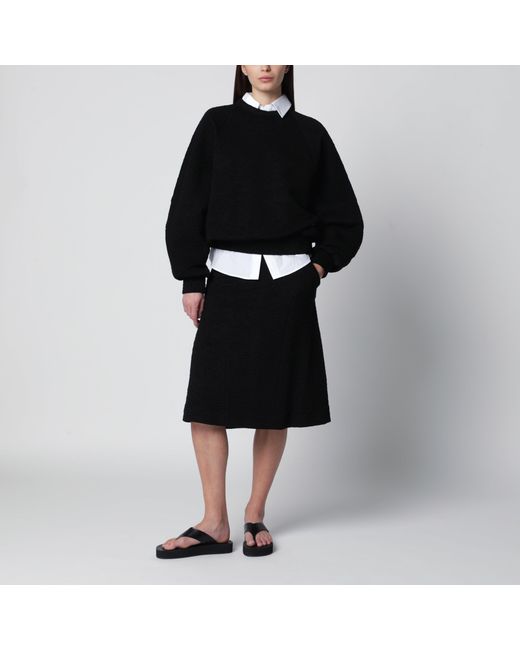 Dries Van Noten Black Viscose-Blend Skirt