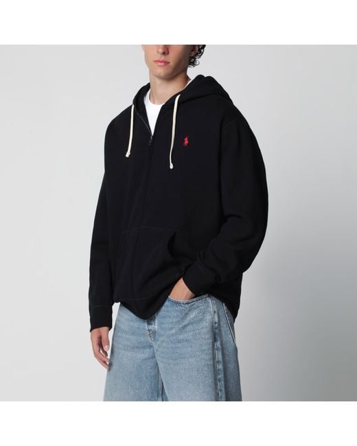 Polo Ralph Lauren Black Zip-Up Hoodie for men