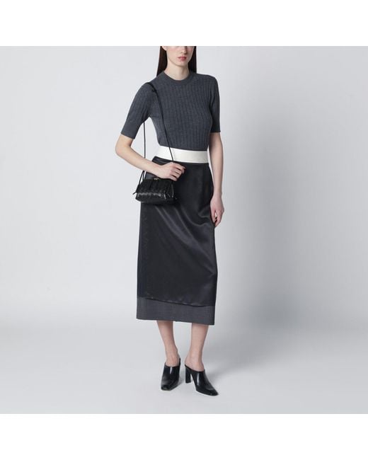Bottega Veneta Black Plaited Concert Clutch Bag