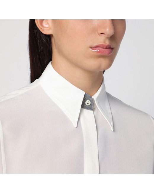 Chemise blanche en soie new arrivals