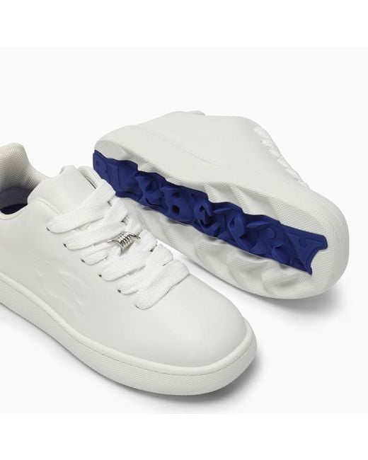 Sneaker box bianca in pelle di Burberry in White da Uomo