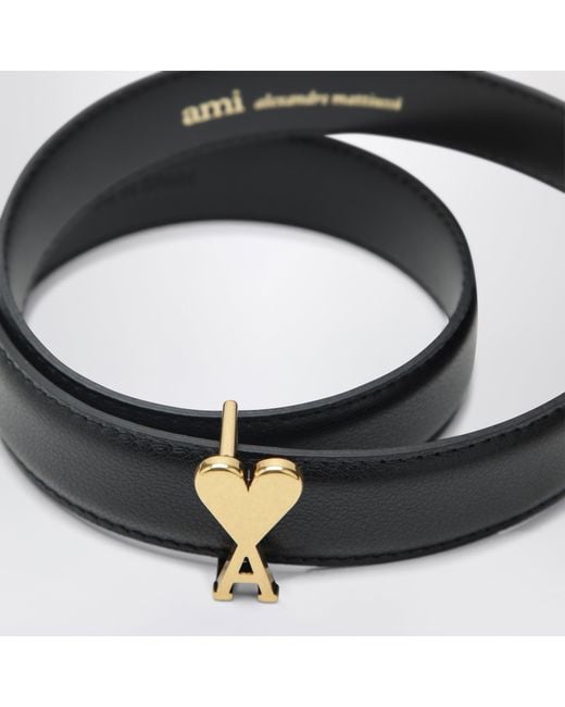 Cintura Ami De Caur Nera di AMI in Black da Uomo
