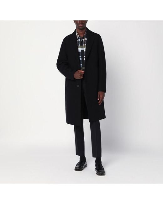 Cappotto monopetto in lana di Harris Wharf London in Black da Uomo