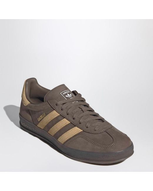 Sneaker gazelle indoor cargo brown/golden beige/cloud white di Adidas Originals da Uomo