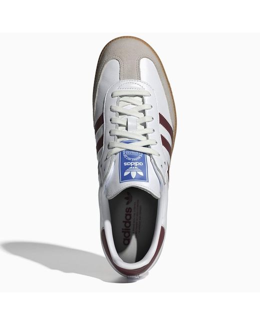 Sneaker bassa samba og bianca/borgogna di Adidas Originals in White da Uomo