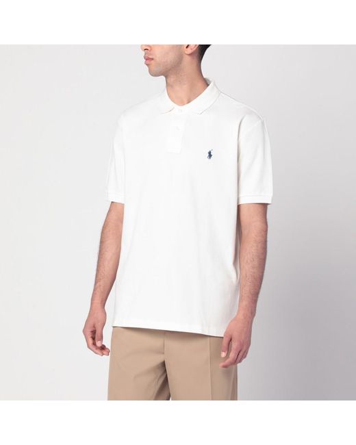 Polo Ralph Lauren White Cotton Polo Shirt Original-Fit for men