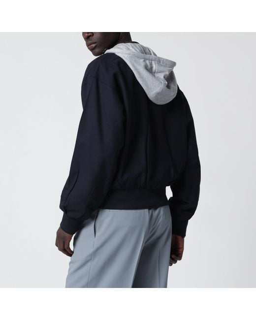 Prada Black Wool Hooded Jacket for men