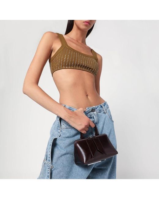 Borsa mini friday verde militare di The Attico in Brown