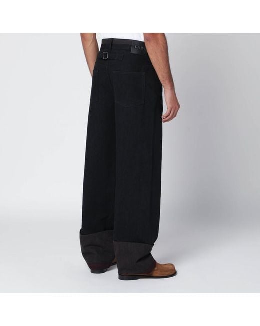 Loewe Schwarz/Burgunder Jeans Mit Umschlag in Black für Herren