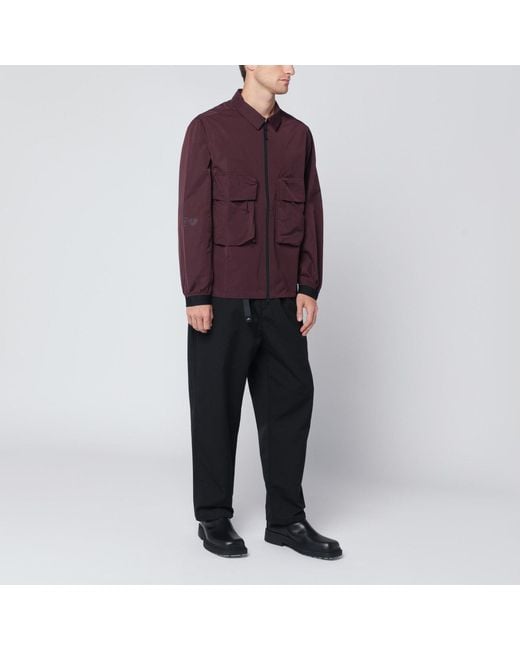 Purple Mountain Observatory Purple Wine-Coloured Zip Jacket for men